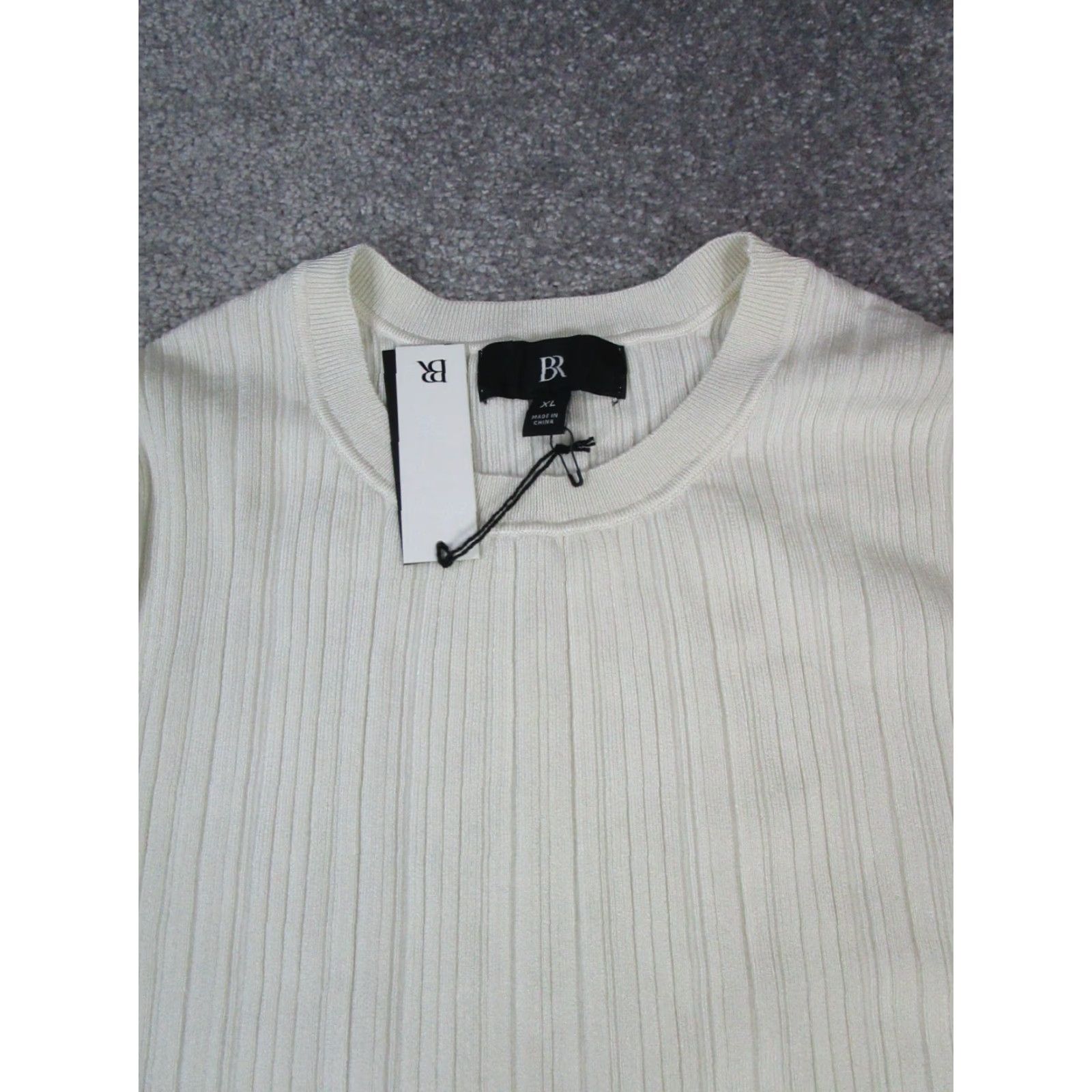 Banana Republic VINTAGE Banana Republic Sweater Womens XS Crew Neck Pullover Ivory Ribbed Knit 90s Casual Girls Size XS / US 0-2 / IT 36-38 - 2 Thumbnail