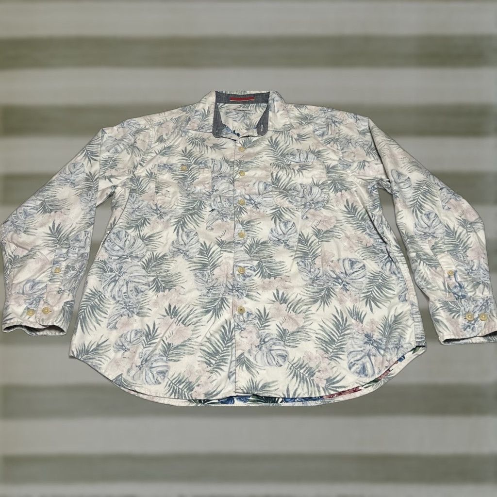Tommy Bahama Tommy Bahama Hawaiin Floral Camp Button Front Shirt L Multicolor Short Sleeve Mens Regular Button-Up Hawaiian Floral Camp Shirt Size US L / EU 52-54 / 3 - 1 Thumbnail