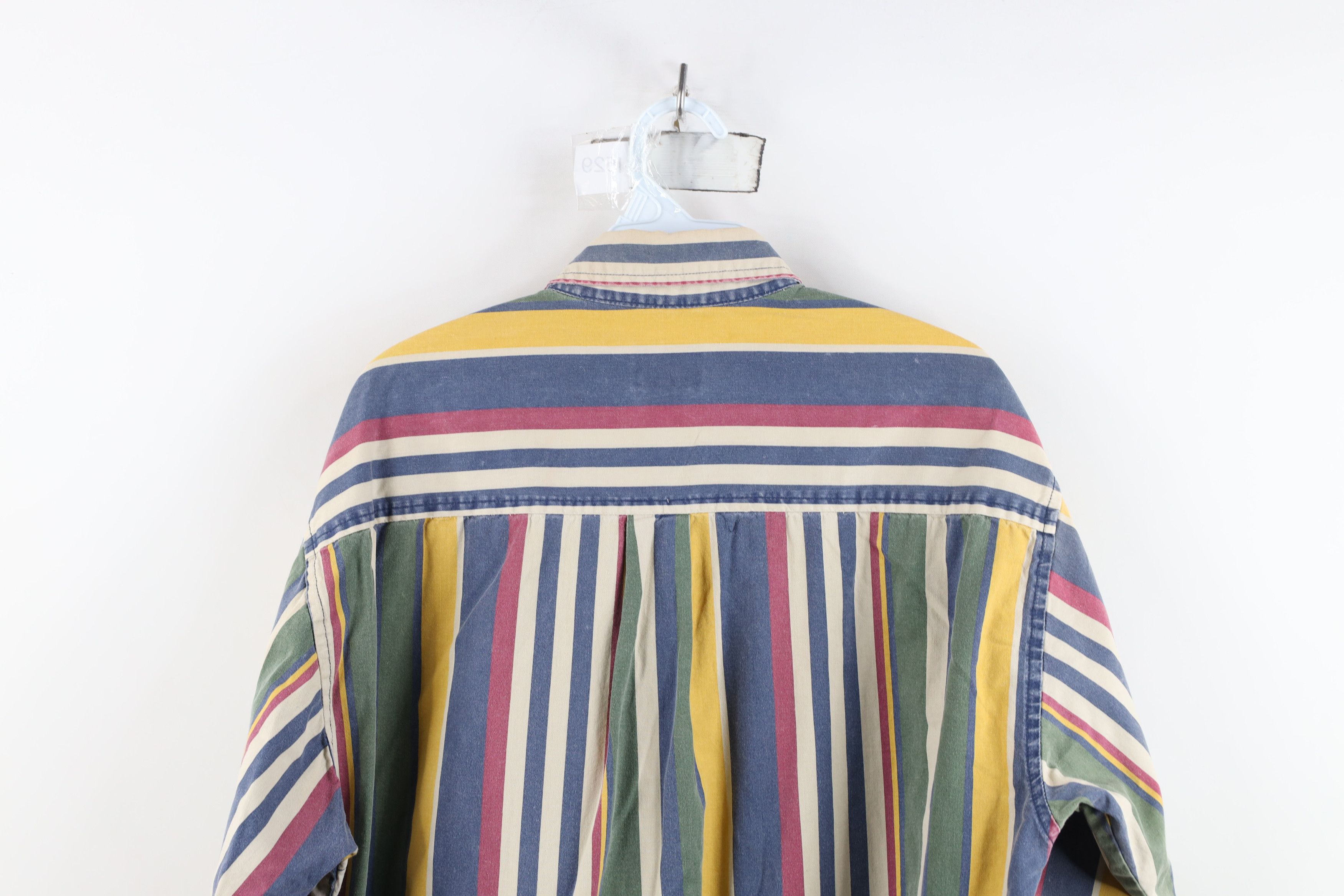 Vintage Vintage 90s Streetwear Rainbow Striped Button Down Shirt Size US M / EU 48-50 / 2 - 13 Thumbnail