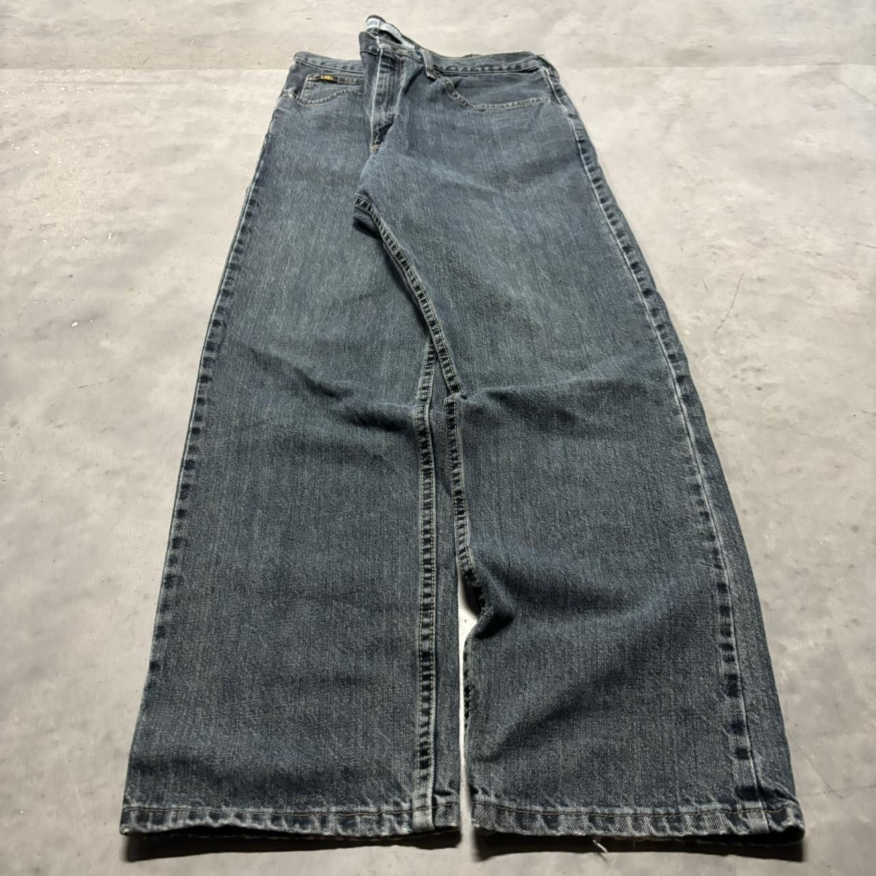 Japanese Brand × Vintage Crazy Vintage Y2K/2000s Grunge Dark Wash Denim Jeans! Size US 38 / EU 54 - 3 Thumbnail