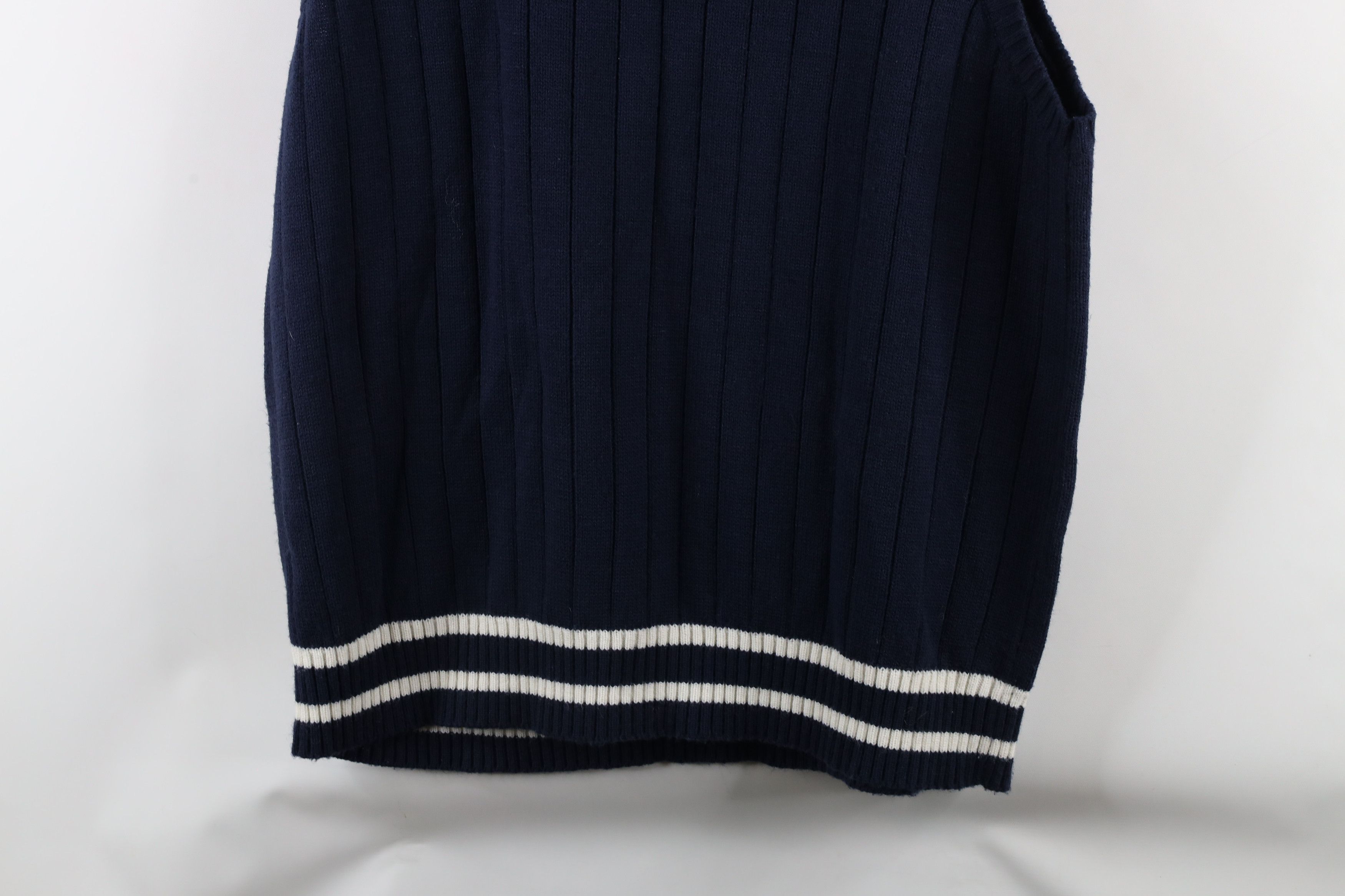 Vintage Vintage 90s Streetwear Cable Knit V-Neck Sweater Vest Size ONE SIZE - 8 Thumbnail