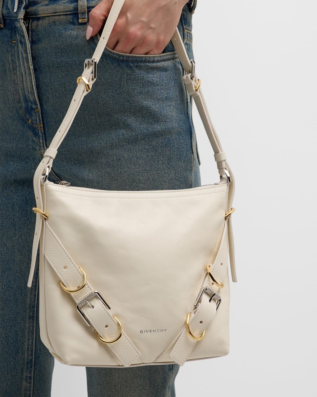 Givenchy o1srvl11e0925 Size: OS / Voyou Small Bag in Cream Size ONE SIZE - 4 Thumbnail