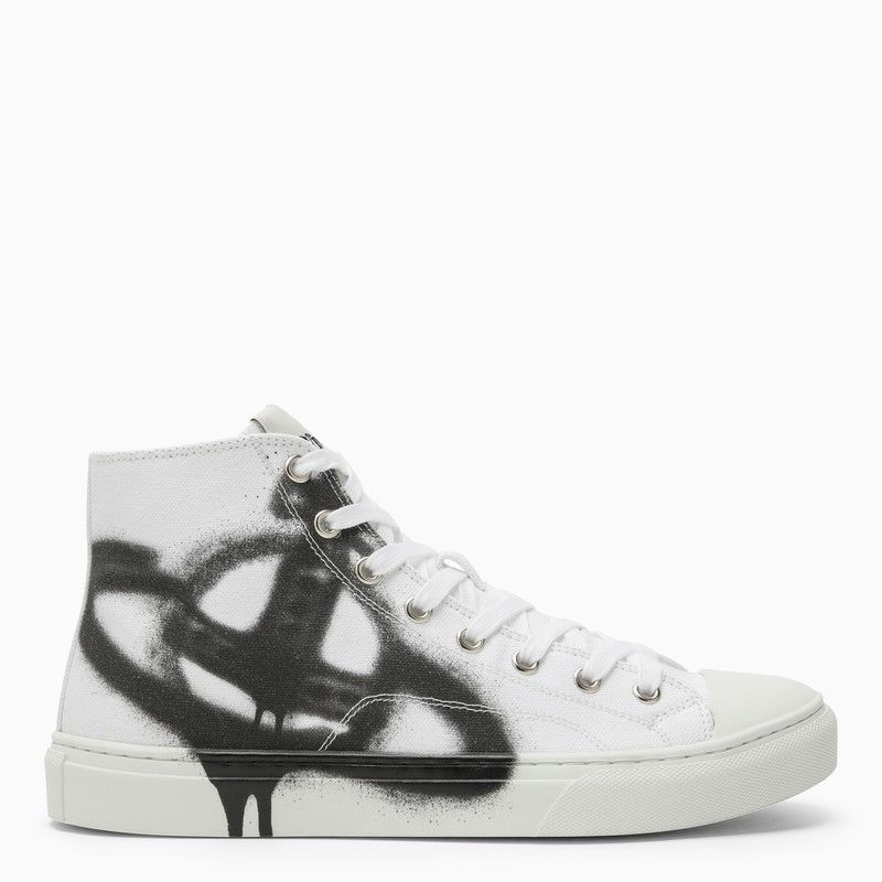 image of Vivienne Westwood Black/white Cotton Canvas Trainer Shoes, Women's (Size 7)