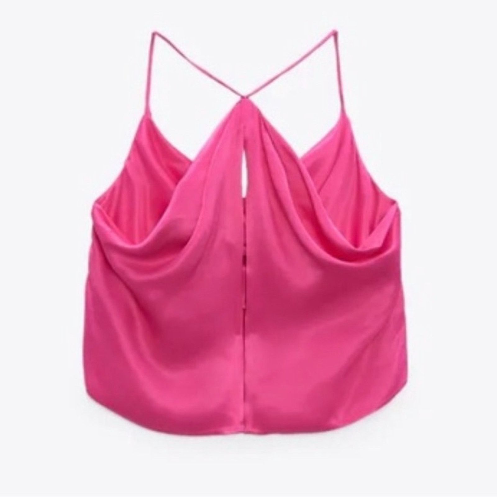 Zara ZARA SATIN CAMISOLE LIGHT FUCHSIA Size M / US 6-8 / IT 42-44 - 4 Thumbnail