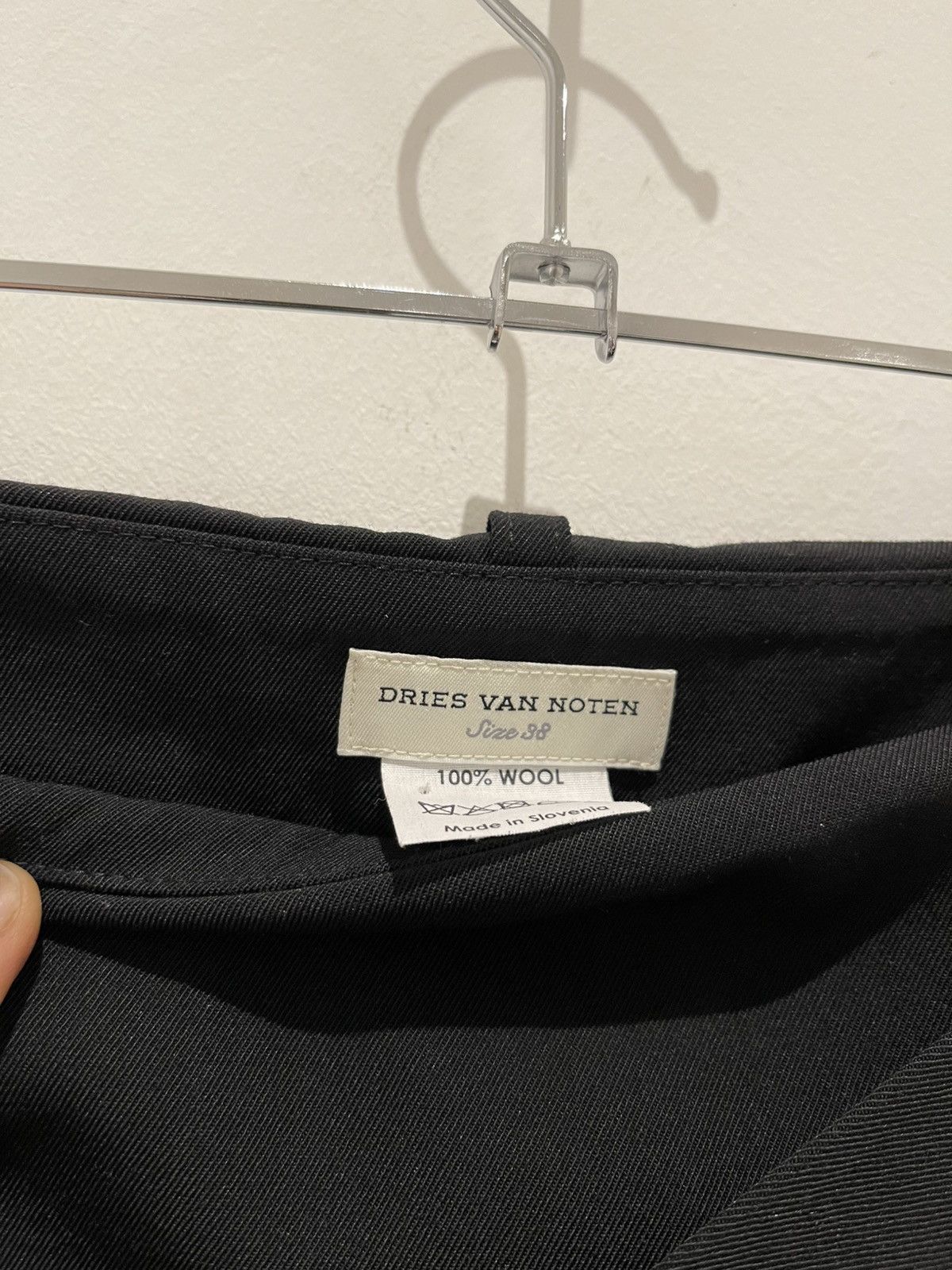 Dries Van Noten Dries Van Noten Black Mixed Wool Hybird Skirt Trousers Size US 30 / EU 46 - 8 Thumbnail