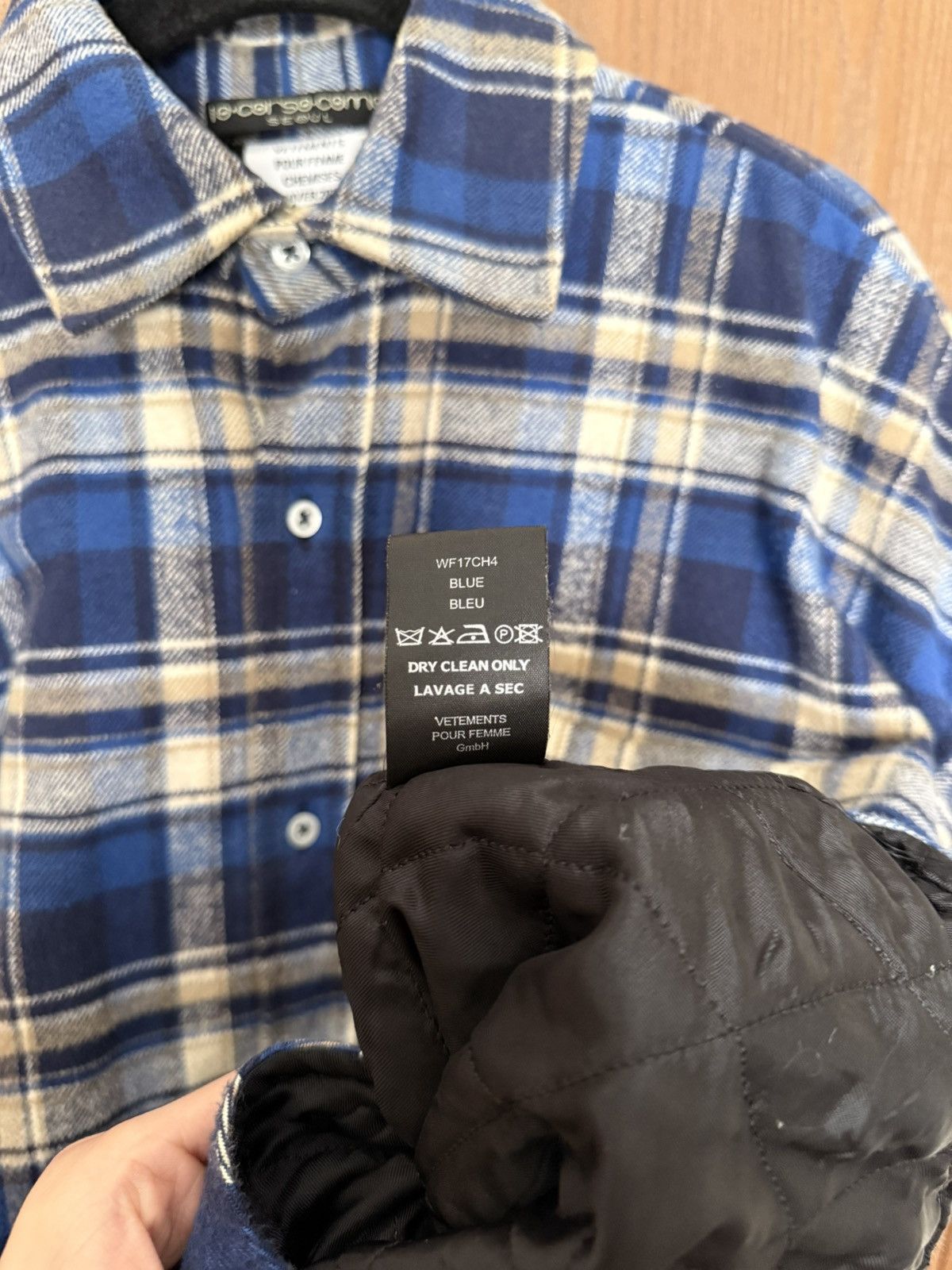 Vetements FW17 Football Shouldered Checked Flannel Shirt In Blue Size XS / US 0-2 / IT 36-38 - 9 Thumbnail