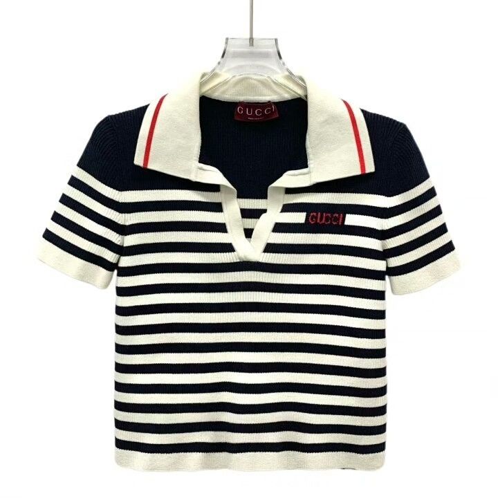 Gucci Gucci Colorblock Logo Stripe Cotton Sweater Size US M / EU 48-50 / 2 - 1 Thumbnail