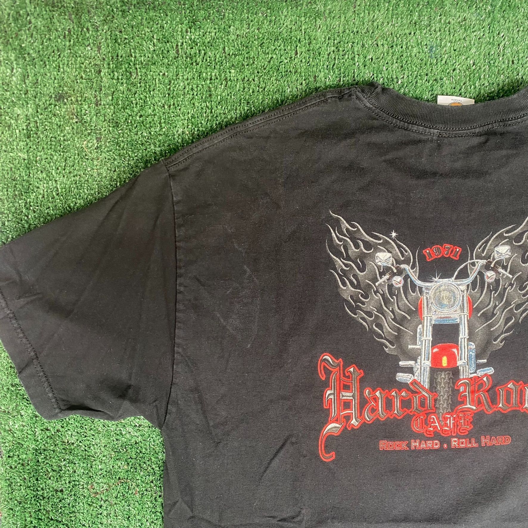 Hard Rock Cafe Vintage Y2K Hard Rock Cafe Shirt Chopper Biker Punk Tee Size US XL / EU 56 / 4 - 2 Thumbnail