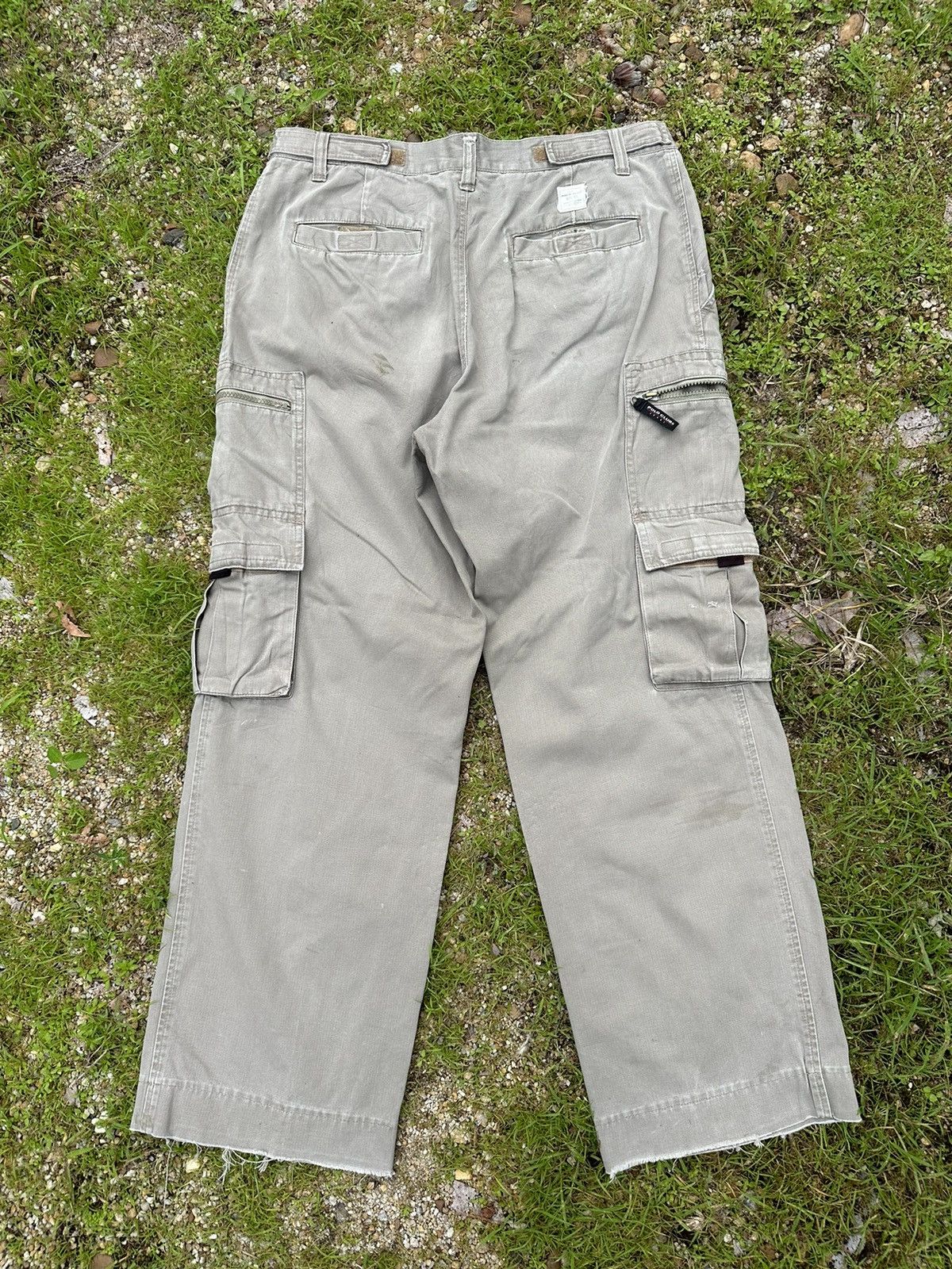 5351 POUR LES HOMMES BAGGY POLO CLUB TROUSERS RIPSTOP MULTIPOCKET DIRTY PANTS Size US 33 - 8 Thumbnail