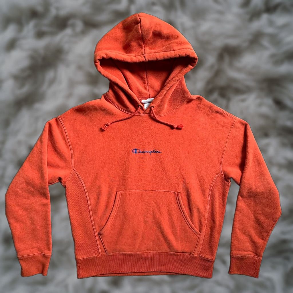 Champion Champion Sweatshirt Womens M Orange Pullover with Pockets Reverse Weave Size M / US 6-8 / IT 42-44 - 1 Thumbnail