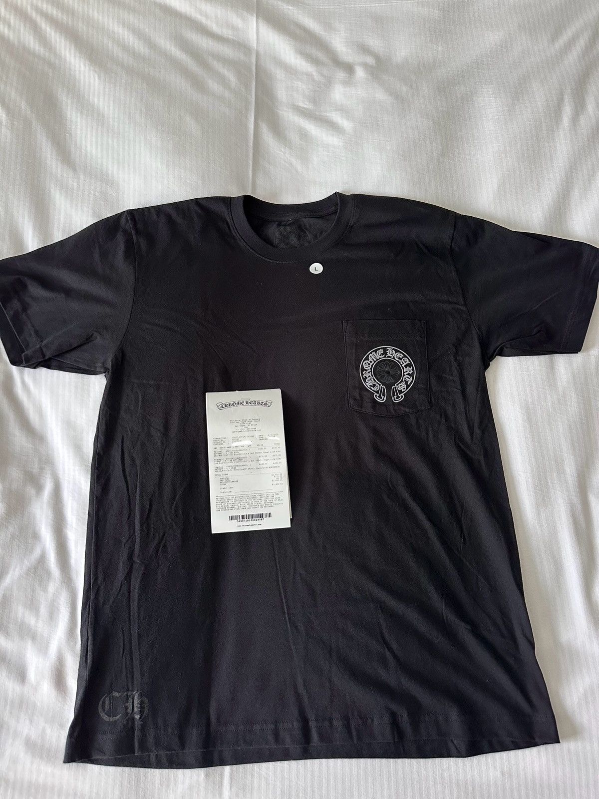 【Chrome Hearts】Las Vegas Exclusive Horseshoe Logo Pocket T Buy Chrome Hearts Las Vegas Exclusive Horseshoe Logo Pocket
