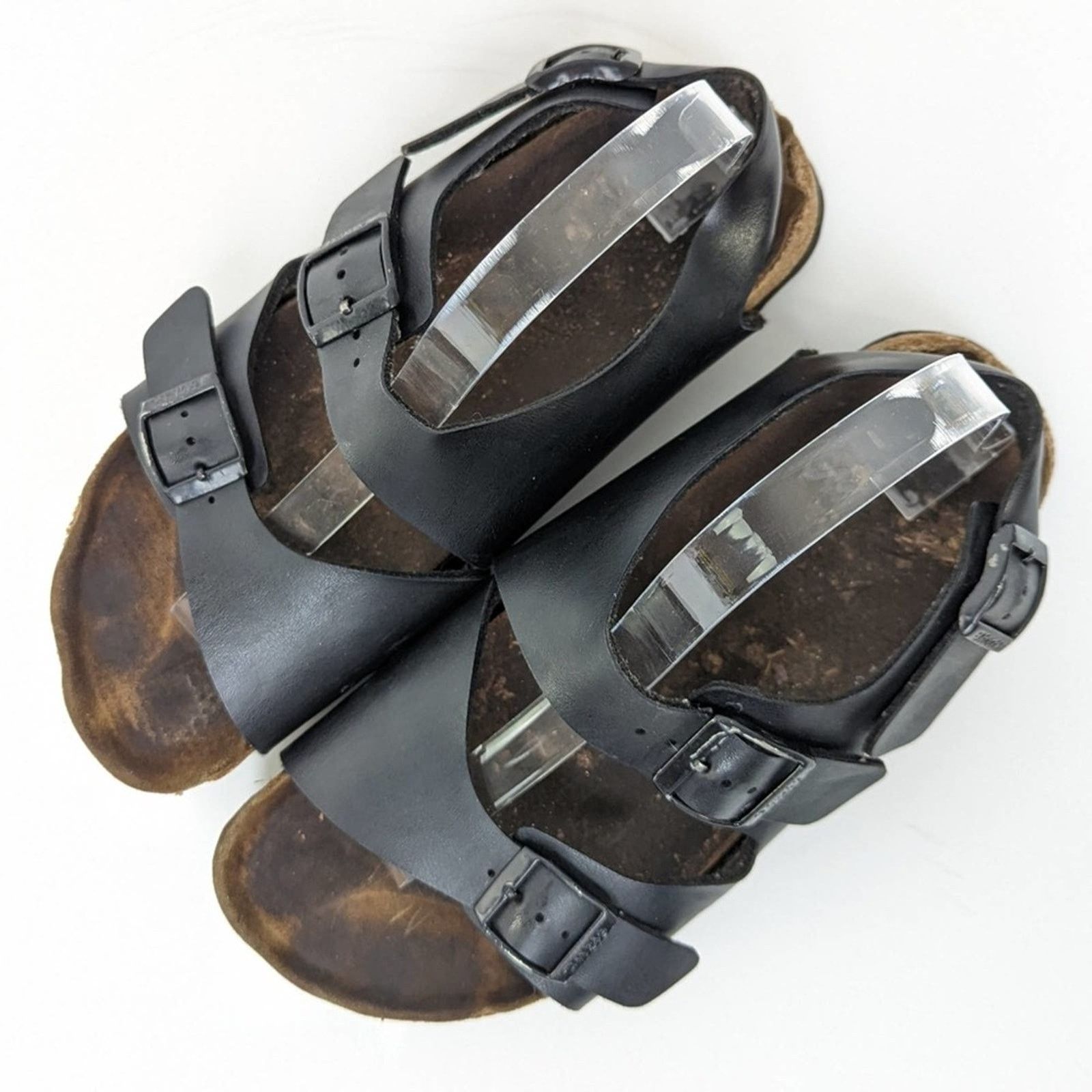 Birkenstock Birkenstock Black Leather Milano Sandals - 8 Size US 8 / IT 38 - 2 Thumbnail