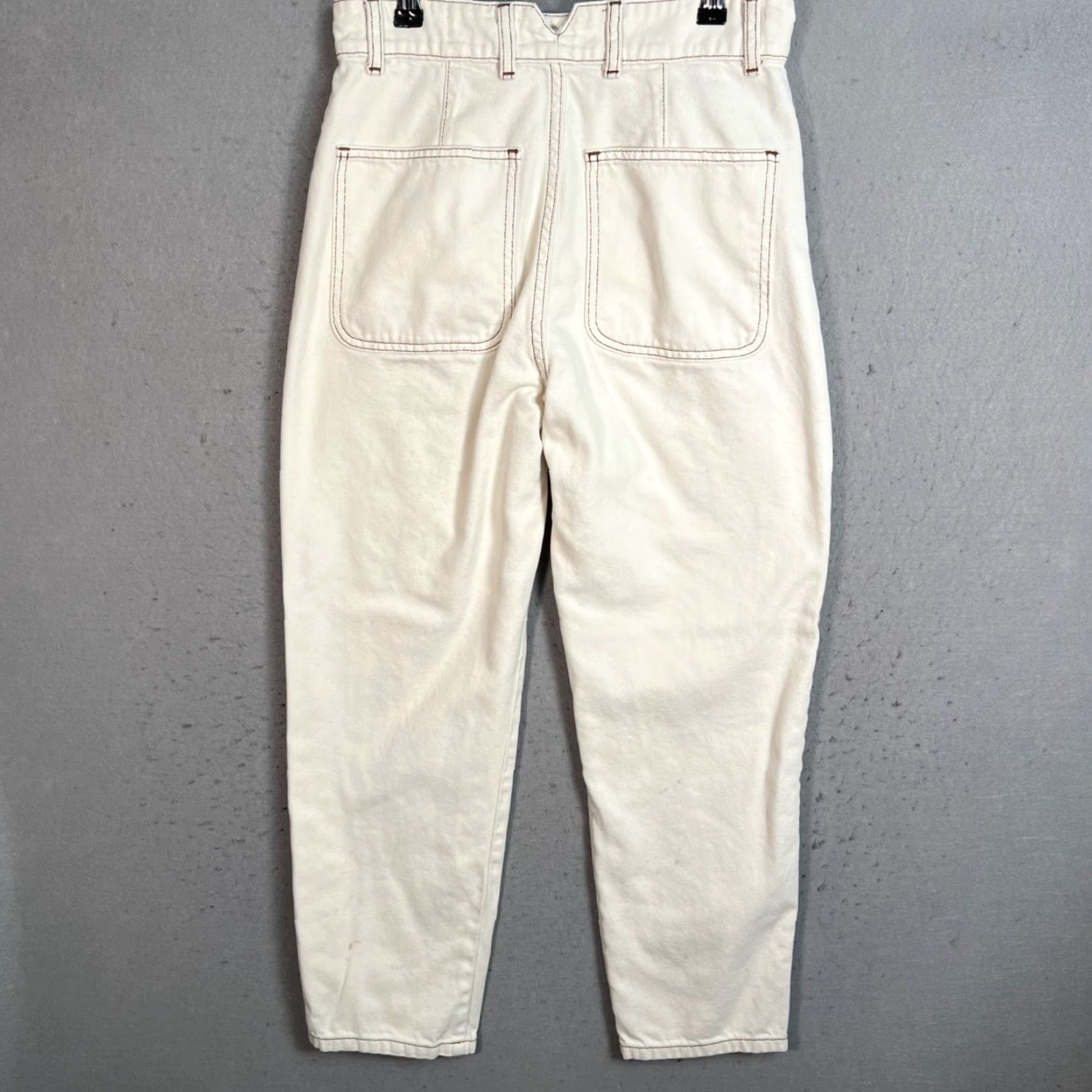 Reformation Reformation Jeans Women 27 Ivory Denim High-Waisted Straight 5-Pocket Size 27" / US 4 / IT 40 - 2 Thumbnail