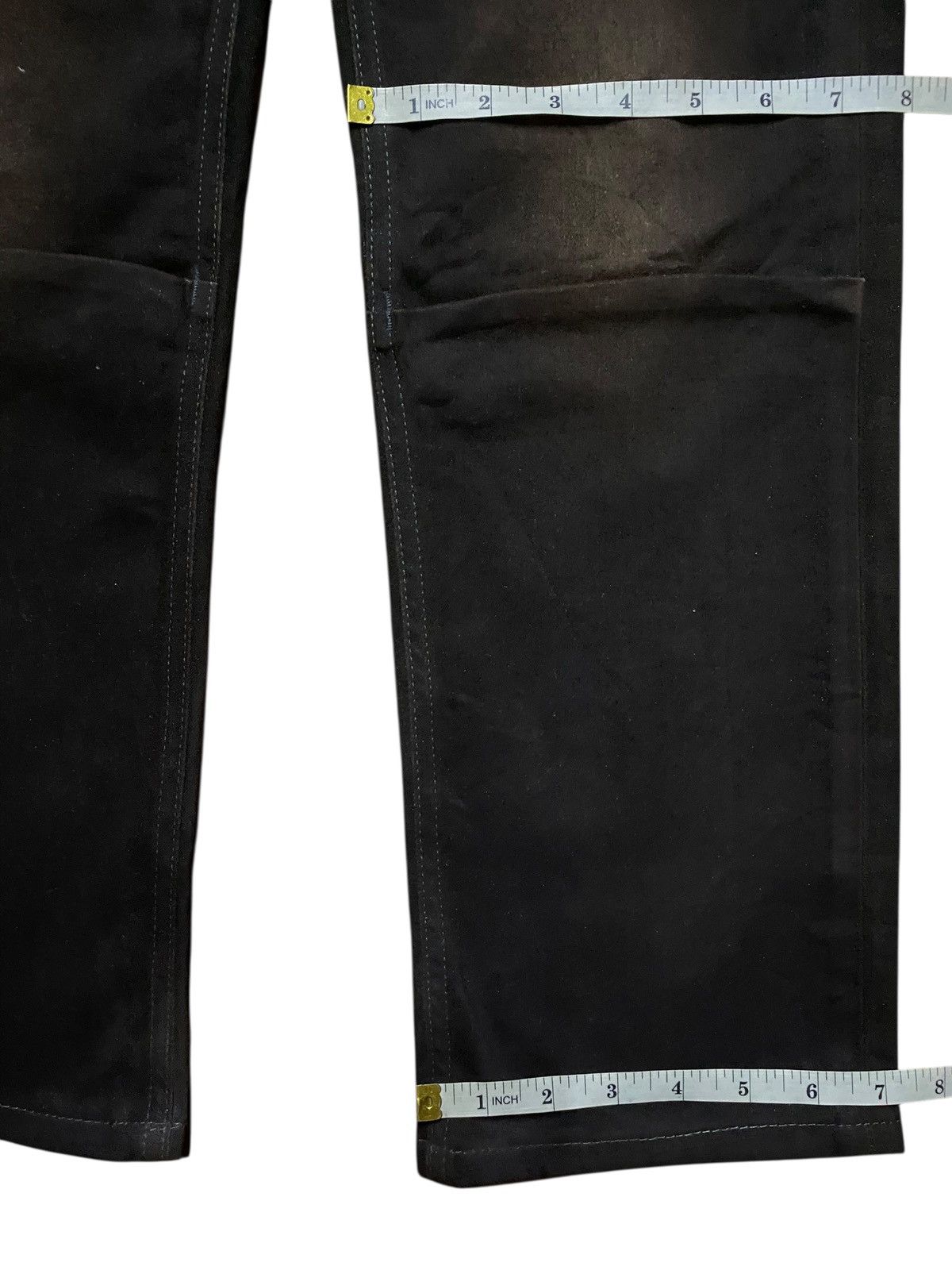 Lee × Number (N)ine Lee Riders Zipper Buckle Back Double Knee Skinny Jeans Size US 30 / EU 46 - 13 Thumbnail