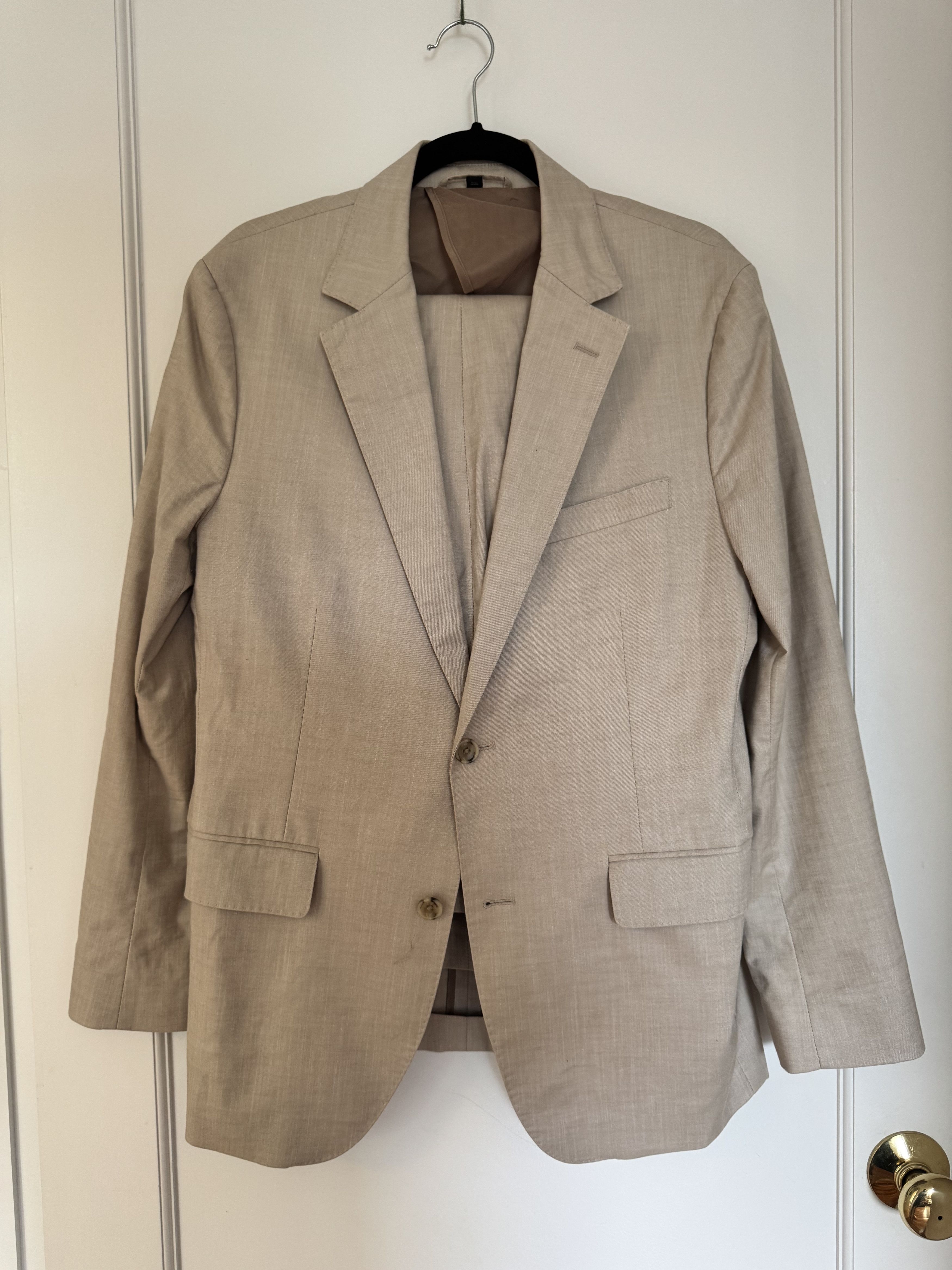 Bonobos Bonobos • Stretch Chambray Suit Beige • 40R / 34 Size 40R - 2 Thumbnail