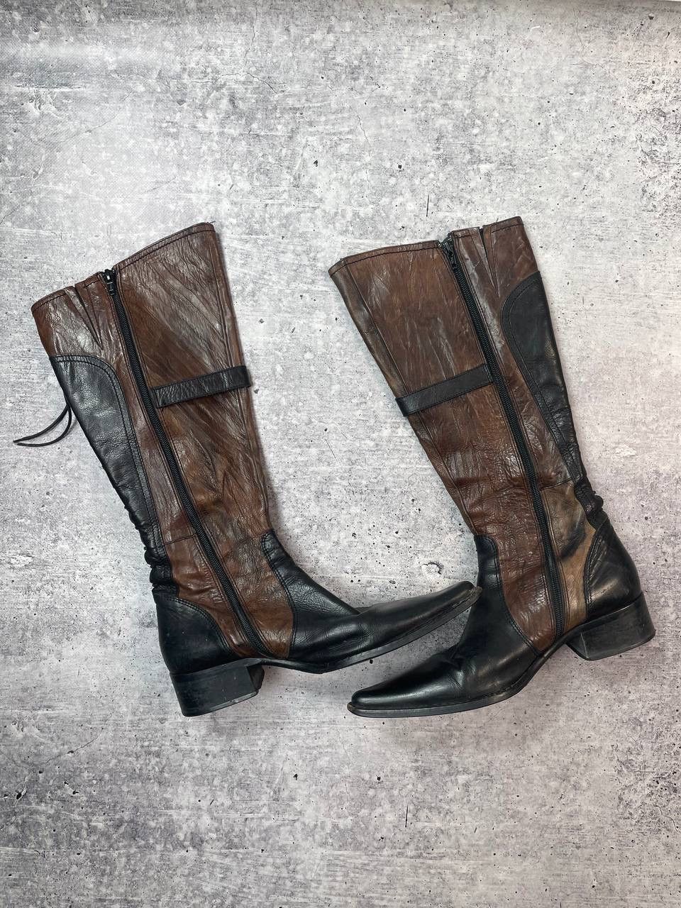 A.S.98 Vintage 00s AS98 Puma Style Lace High Knee Boxing Boots Y2K Size US 9 / IT 39 - 3 Thumbnail