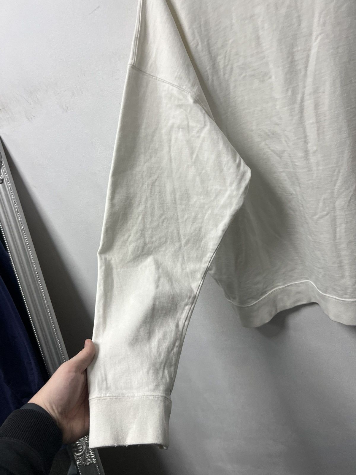 Maison Margiela Maison Margiela Big Logo Sweatshirt Luxury White Mens Size US S / EU 44-46 / 1 - 21 Thumbnail