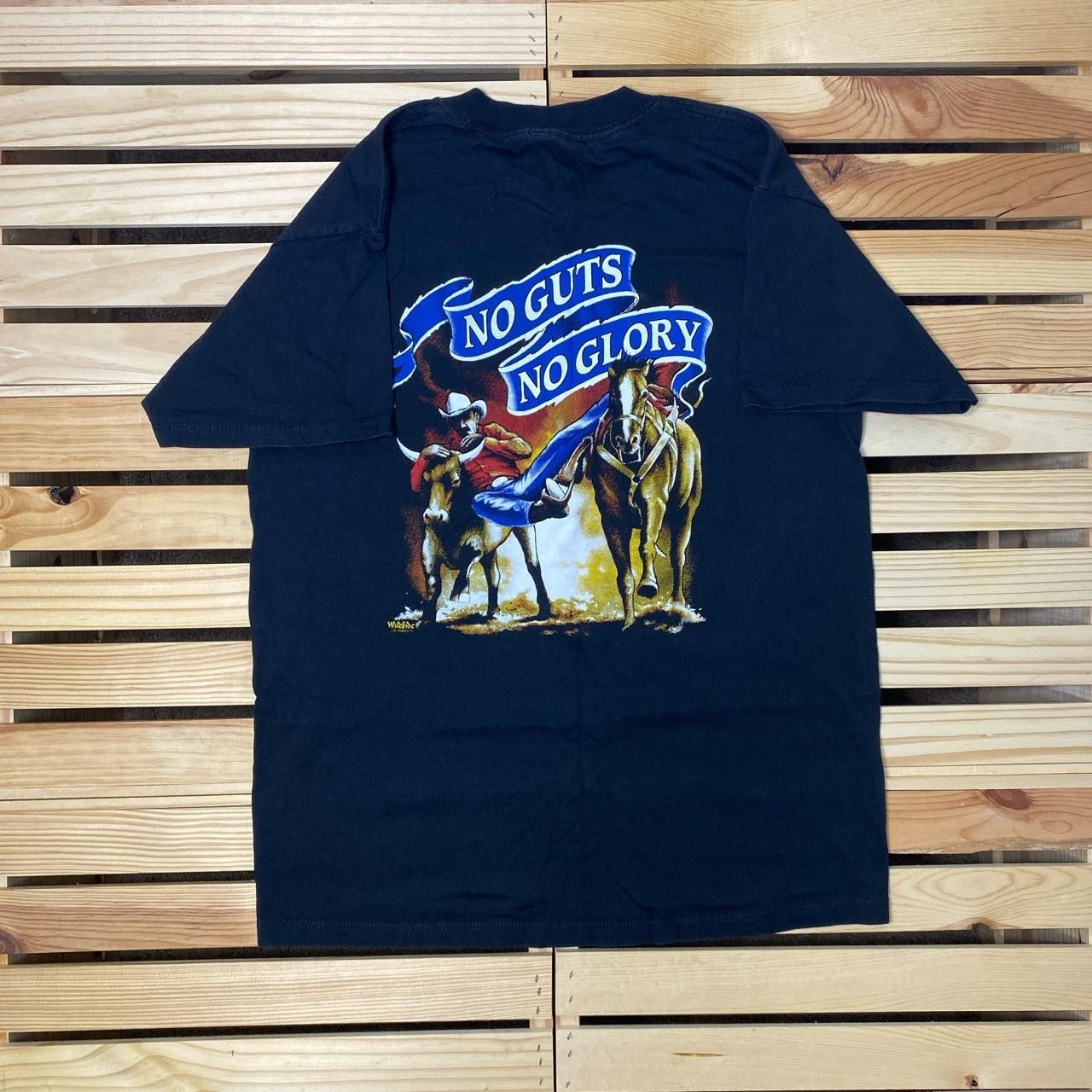 Gildan Vintage Cowboy Black Wrangler-Style Tee Size Medium Size US M / EU 48-50 / 2 - 1 Thumbnail