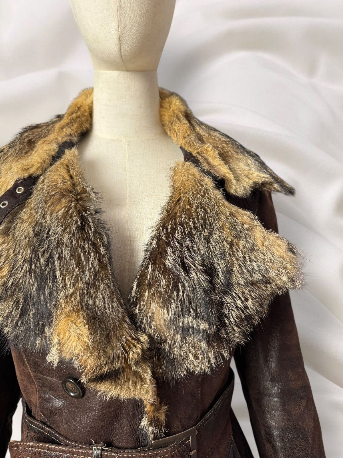 Japanese Brand Vintage Real Leather Real Fur Sheepskin Coat Jacket Size M / US 6-8 / IT 42-44 - 6 Thumbnail