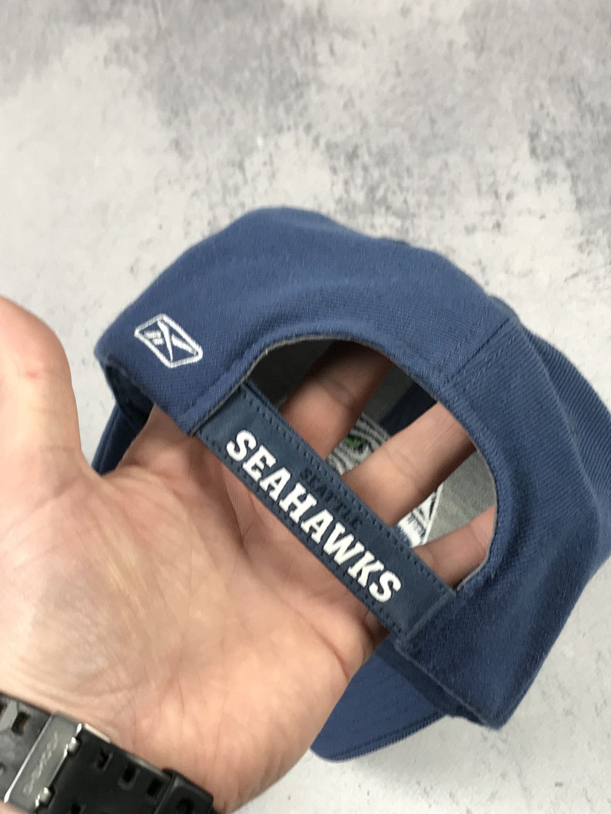 NFL × Reebok × Vintage Reebok Seattle Seahawks Hat Cap NFL Football Stretch Fitted Size ONE SIZE - 6 Thumbnail
