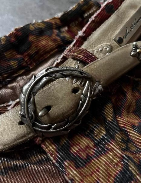 14th Addiction 14th Addiction Early Handcrafted Patchwork Leather Belt Size ONE SIZE - 6 Thumbnail