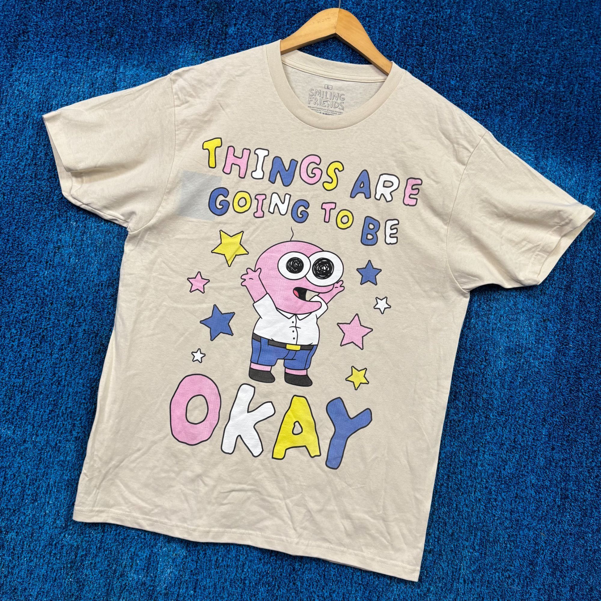 Ripple Junction Smiling Friends Pim Things Are Going To Be Okay Slogan Tee L Size US L / EU 52-54 / 3 - 3 Thumbnail