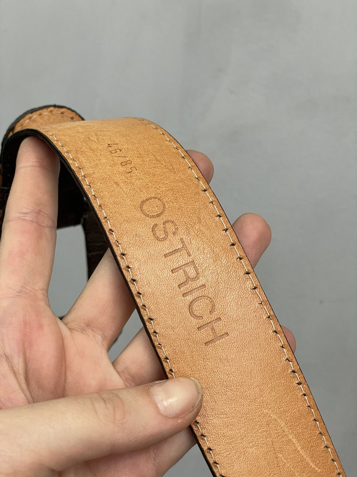 Hysteric Glamour Reptiles House kmrii style leather ostrich belt vintage Size ONE SIZE - 5 Thumbnail