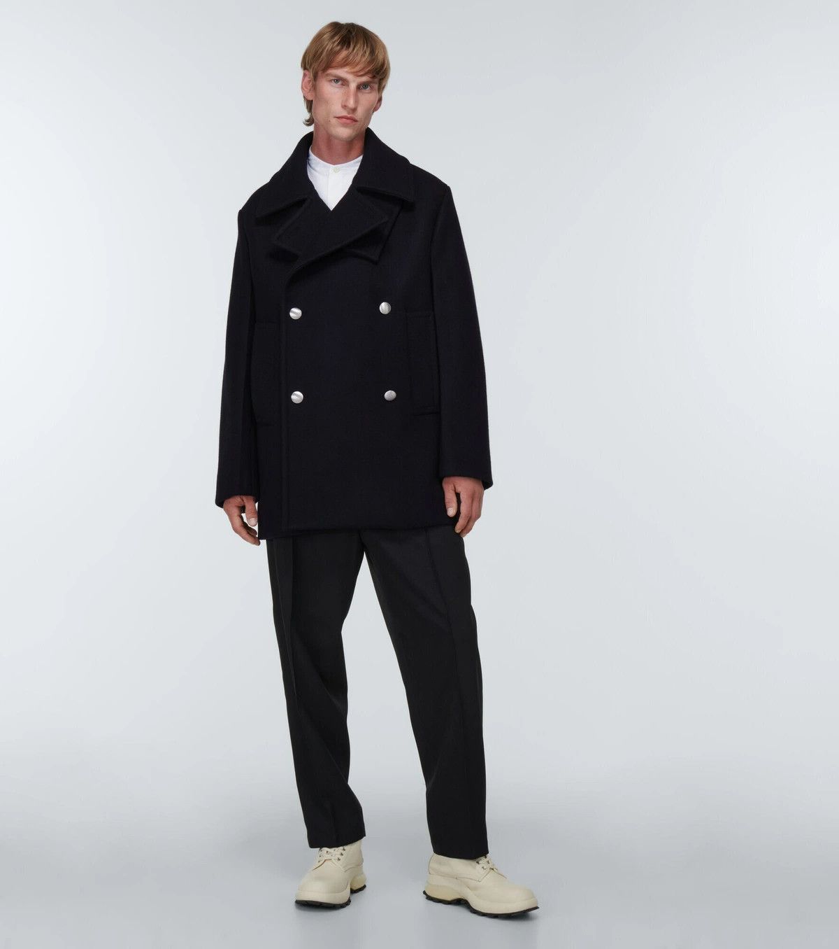 Jil Sander o1w1db10825 Coat in Navy Size US L / EU 52-54 / 3 - 2 Thumbnail