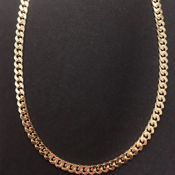 Jewelry Gold Chain Cuban Necklace 24in 10mm Size ONE SIZE - 2 Thumbnail