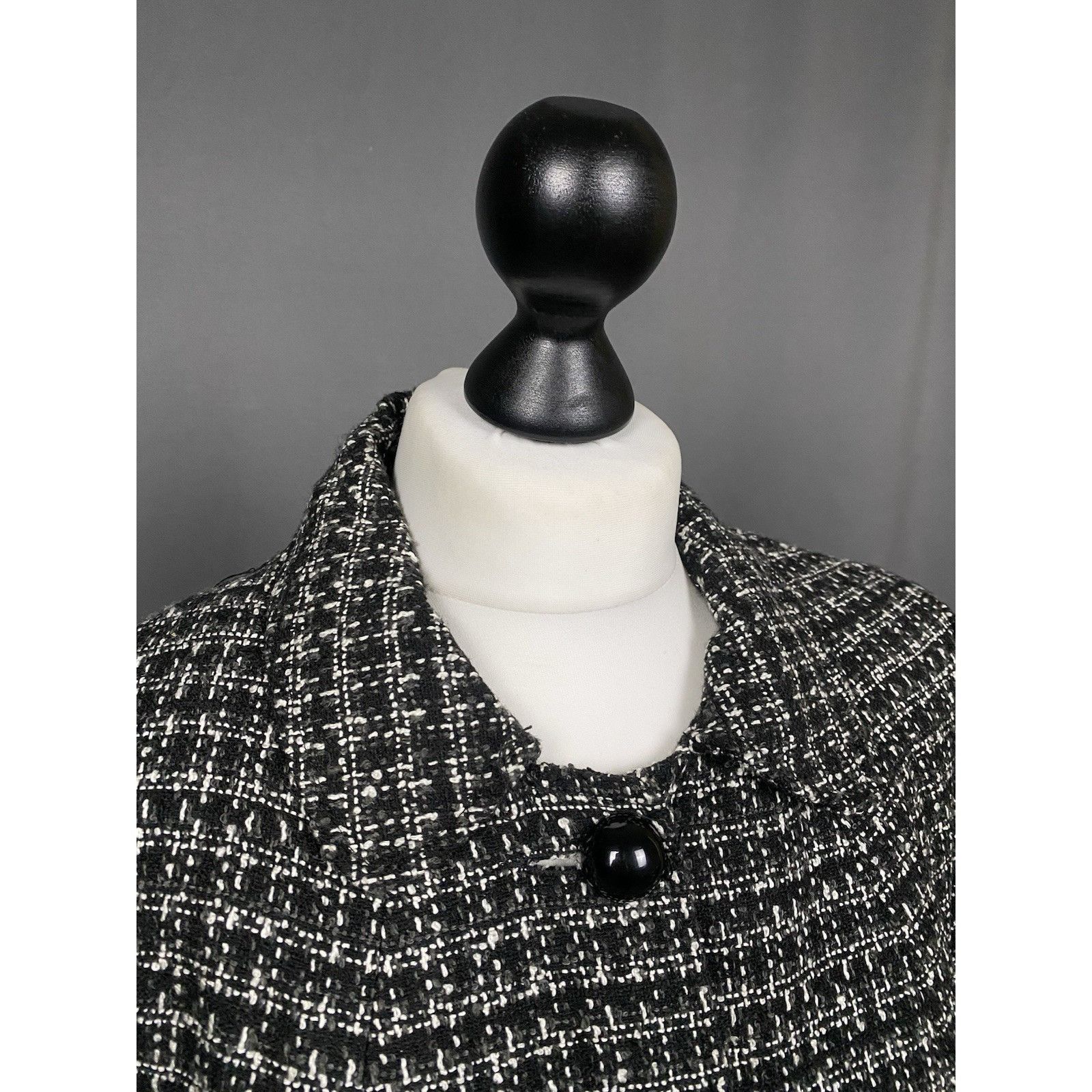 Prada Prada Women's Black Wool Silk Checked Blazer Jacket Size 40 Size S / US 4 / IT 40 - 6 Thumbnail