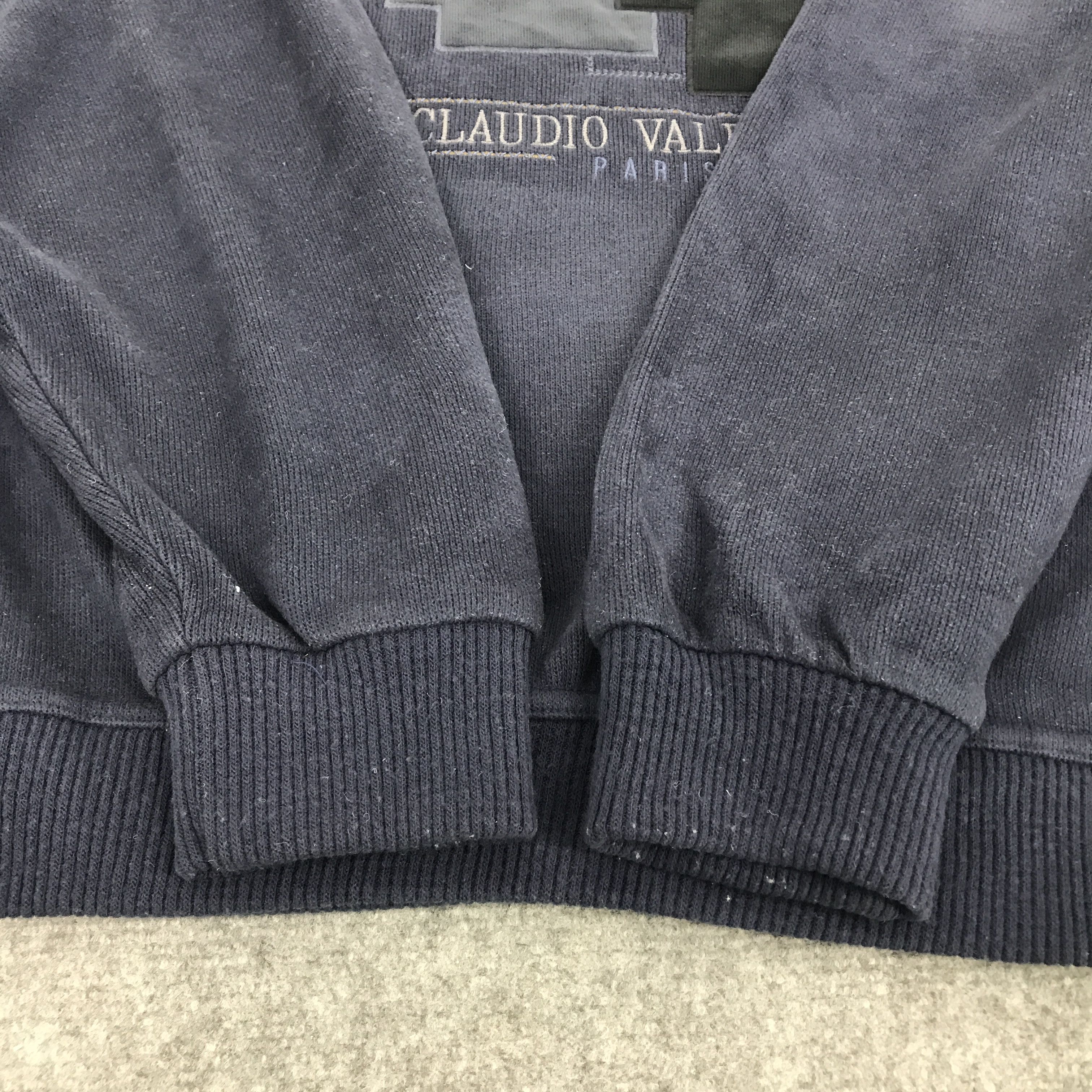 Japanese Brand × Vintage CLAUDIO VALENTINO PARIS EMBROIDERY LOGO SWEATSHIRT Size US L / EU 52-54 / 3 - 5 Thumbnail