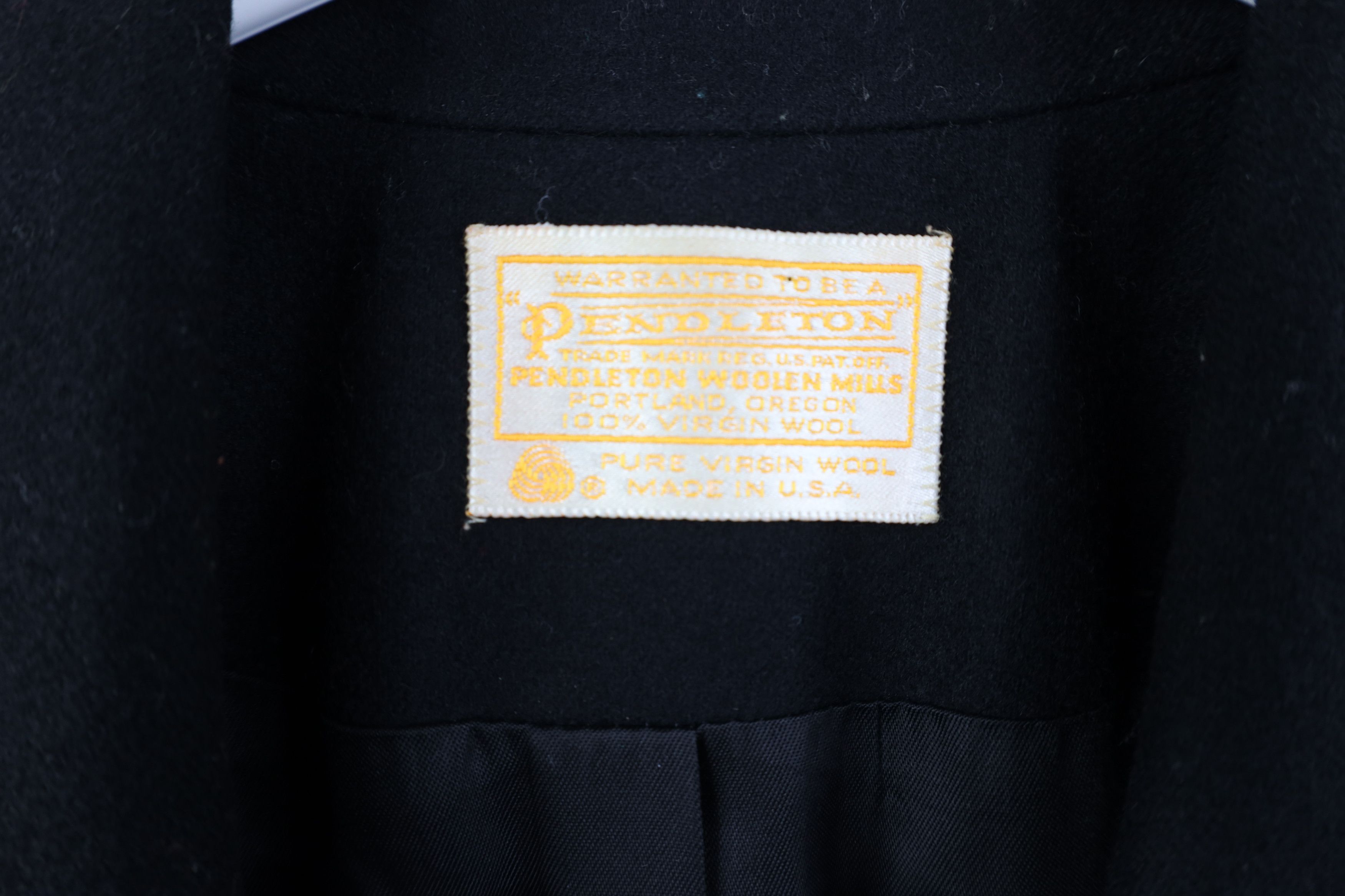 Pendleton Vintage 90s Pendleton Wool Suit Coat Blazer Jacket Black USA Size L / US 10 / IT 46 - 8 Thumbnail
