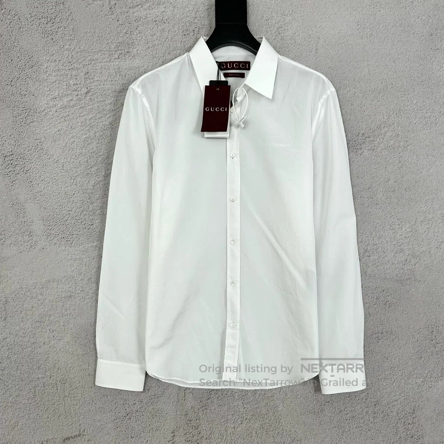 Gucci Guicci Striped collar long-sleeved white shirt Size US XXS / EU 40 - 1 Thumbnail