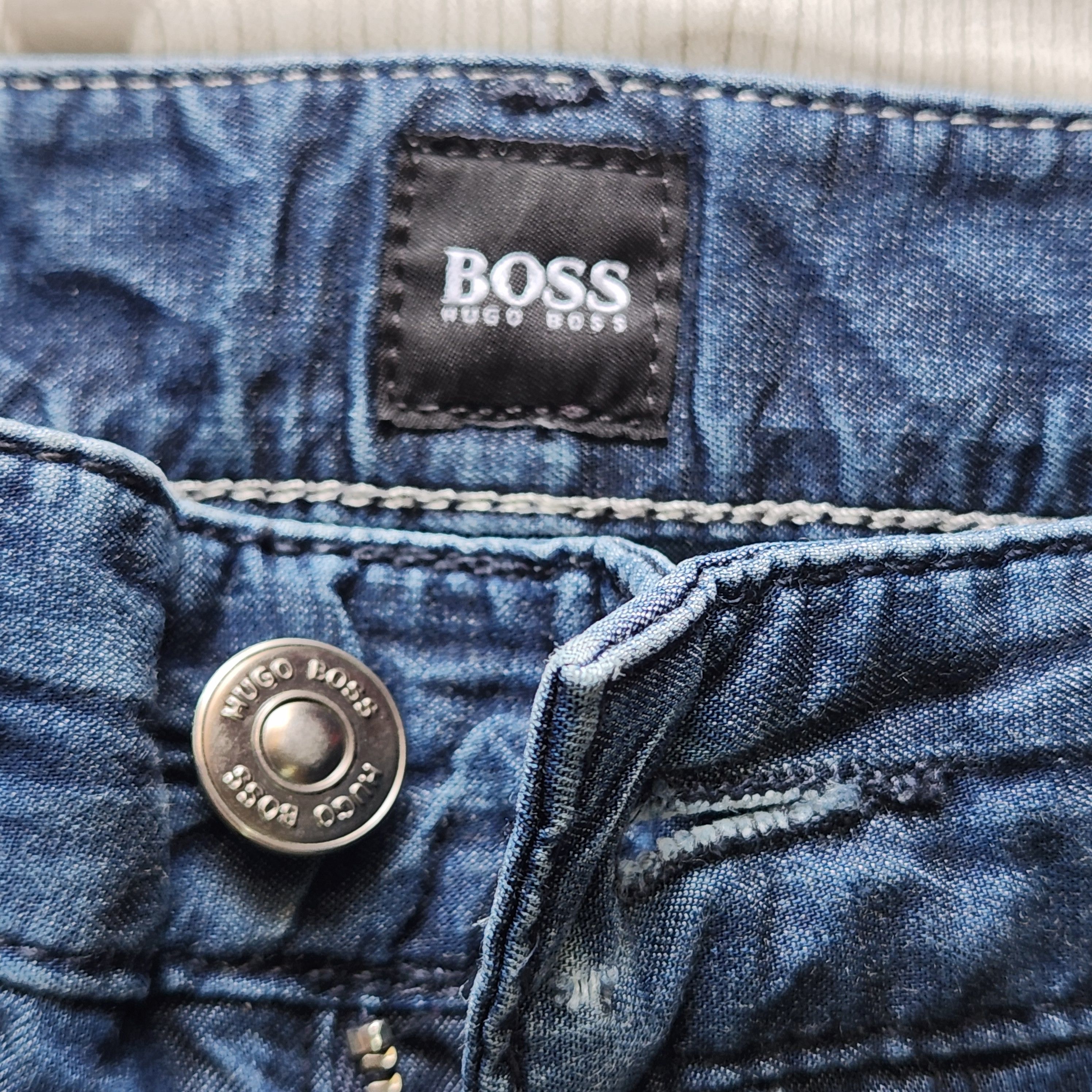 Hugo Boss × Vintage Vintage Distressed Hugo Boss Stretch Denim Pants Size US 32 / EU 48 - 11 Thumbnail