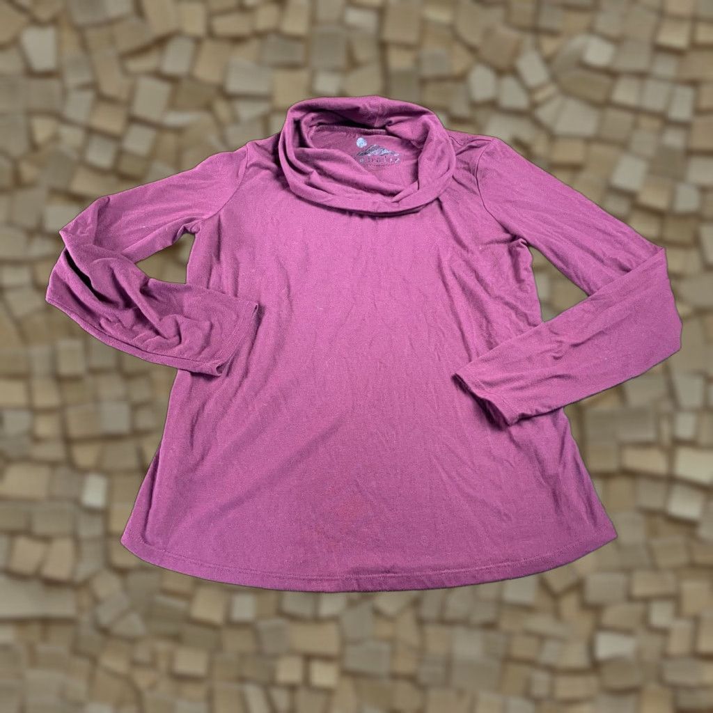 Vintage Sahalia Sweater Women’s Medium Burgundy Cowl Neck Pullover Long Sleeve Shirt Size M / US 6-8 / IT 42-44 - 1 Thumbnail