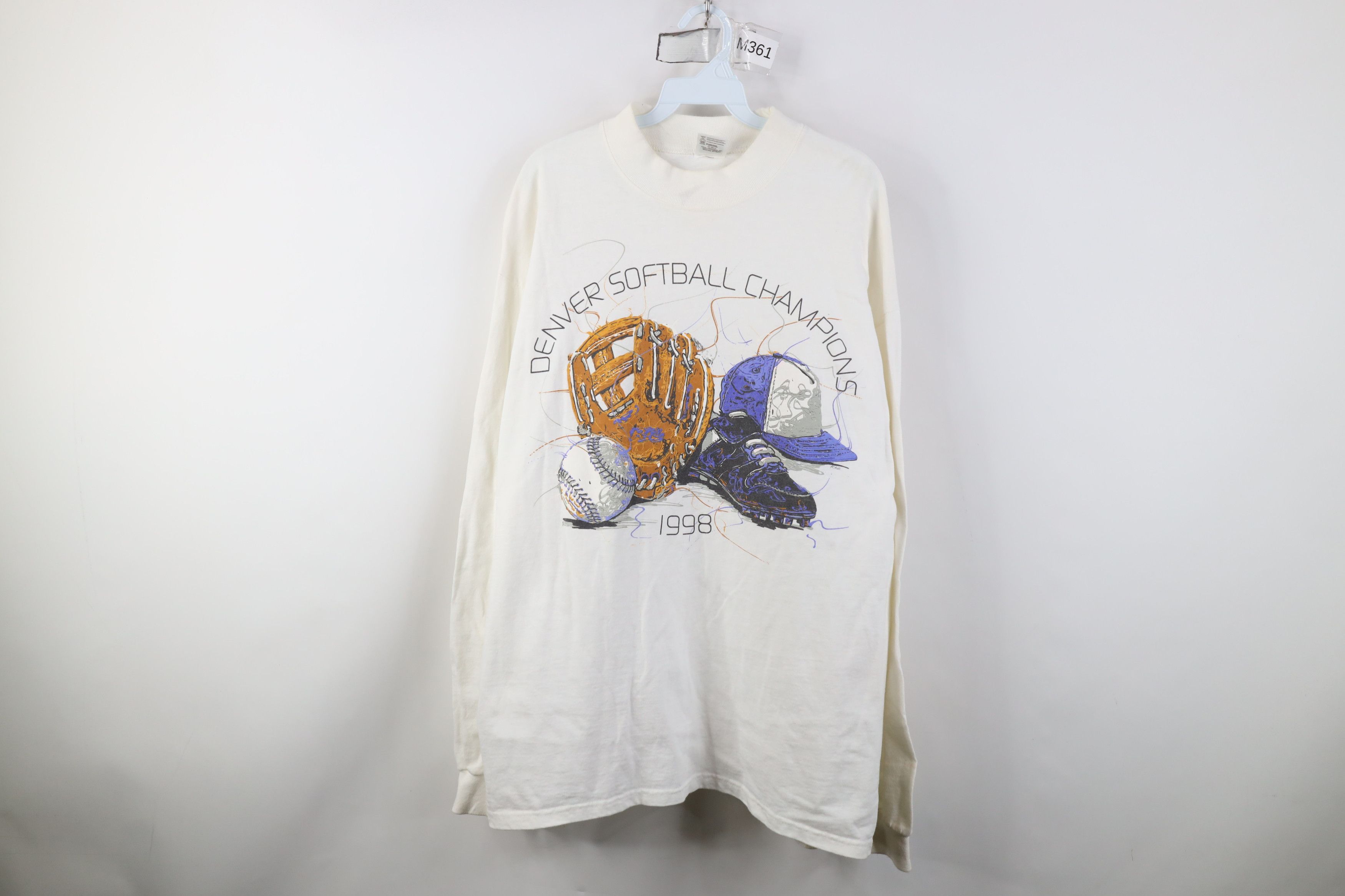 Vintage Vintage 90s Champions Mock Neck Long Sleeve T-Shirt USA Size US XL / EU 56 / 4 - 1 Thumbnail