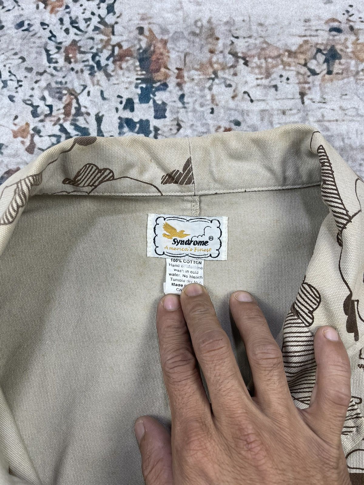 Vintage Vintage Syndrome Canvas Doodle Overprinted Jackets Size US L / EU 52-54 / 3 - 13 Thumbnail