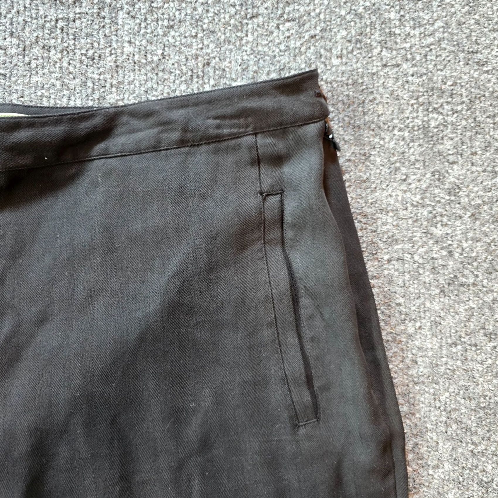 Tommy Bahama Tommy Bahama Pants Womens Size 8 Black Silk Wide-Leg Side Zip Cropped Casual Size 30" / US 8 / IT 44 - 3 Thumbnail
