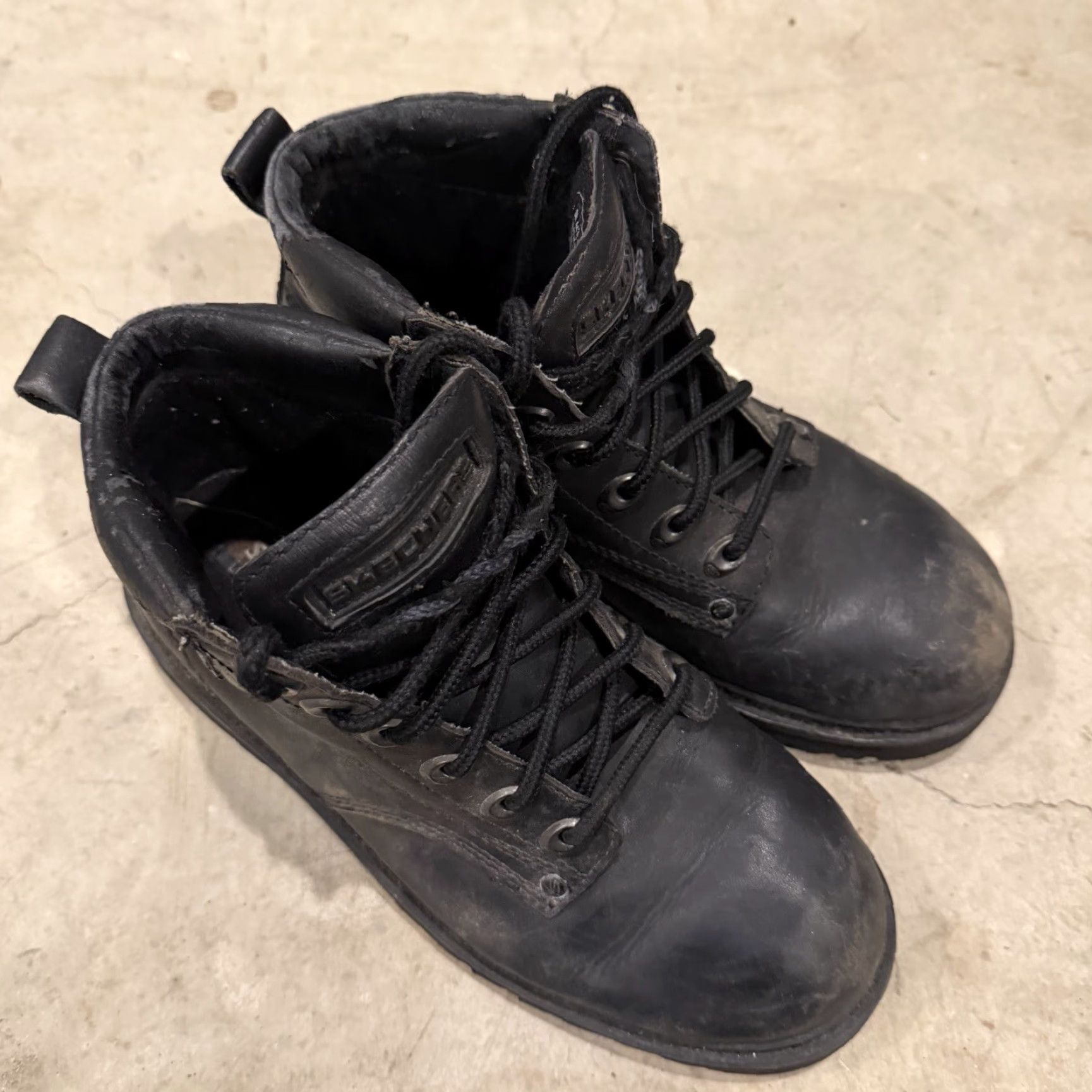 Vintage Skechers Mens 4479 Work Boot Black Size 8.5 Distressed Boot Mens Black 4479 Work Skechers Size US 8 / EU 41 - 2 Thumbnail
