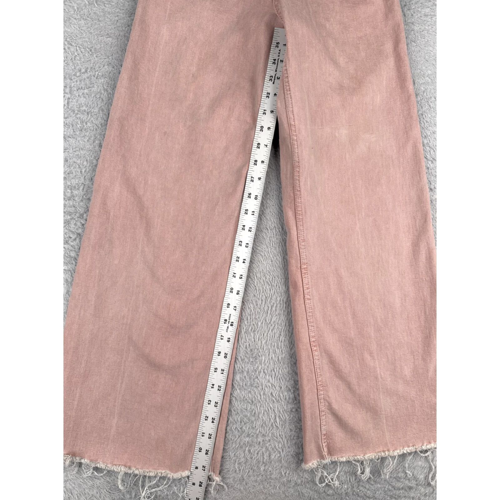 Zara Zara Jeans Women Pink Denim Wide Leg High Rise 2 24x28 Regular Cotton Blend 90s Womens Size 26" / US 2 / IT 38 - 7 Thumbnail