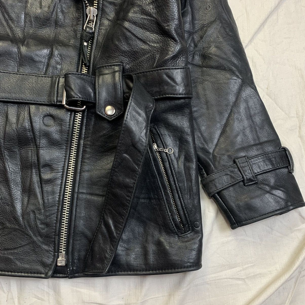 Schott Vintage body block ranch wear bikers leather jacket Size M / US 6-8 / IT 42-44 - 6 Thumbnail