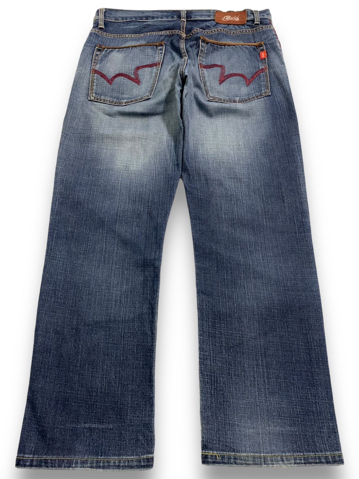 Edwin Vintage Edwin Blue Trip Relaxed Fit Distressed Grunge Jeans Size US 34 / EU 50 - 2 Thumbnail