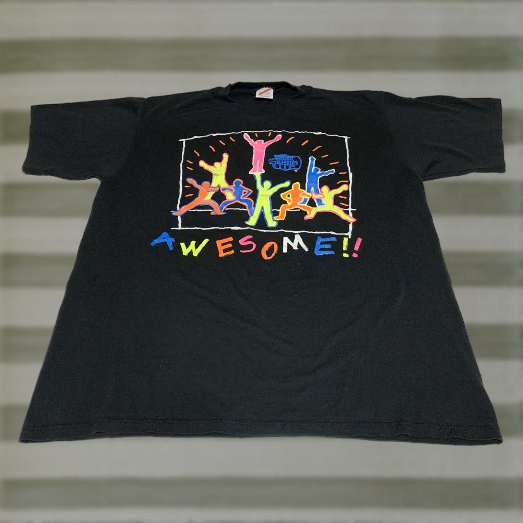 Jerzees VINTAGE National Cheerleaders Association Awesome 90s Black Neon T Shirt L/M Size US L / EU 52-54 / 3 - 1 Thumbnail