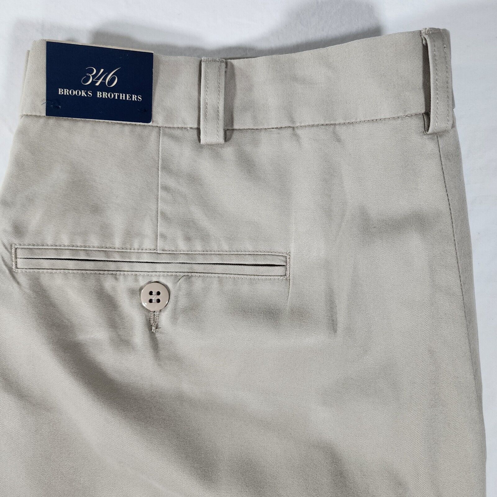 Brooks Brothers NWT Brooks Brothers 346 Pants Men 38x34 Beige Cotton Pleated Size US 38 / EU 54 - 2 Thumbnail