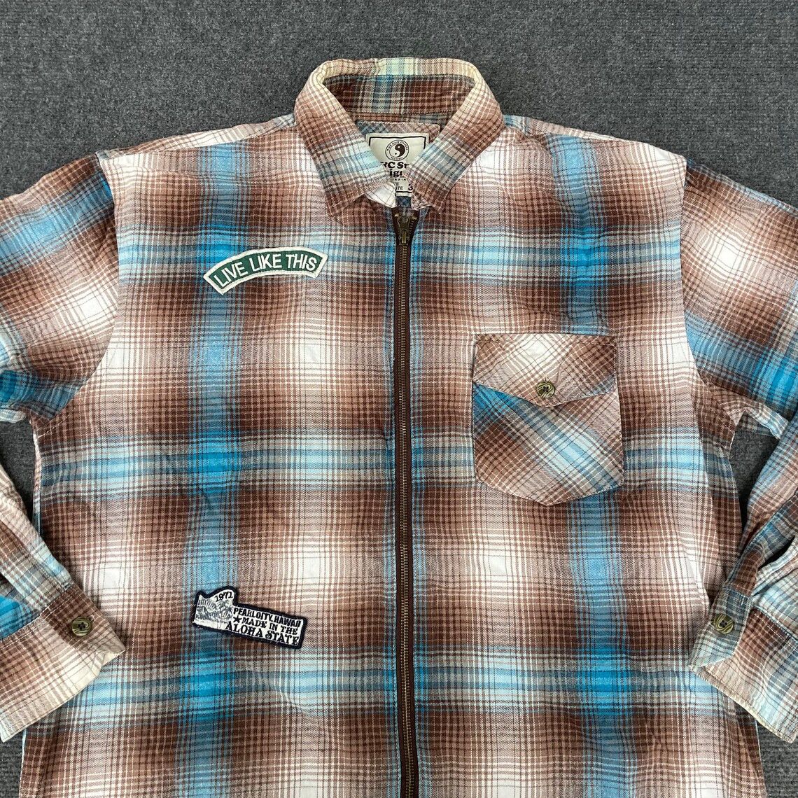 Flannel Vtg T&C Surf Designs Hawaiian Flannel Plaid Shadow Sweater Size US XL / EU 56 / 4 - 2 Thumbnail