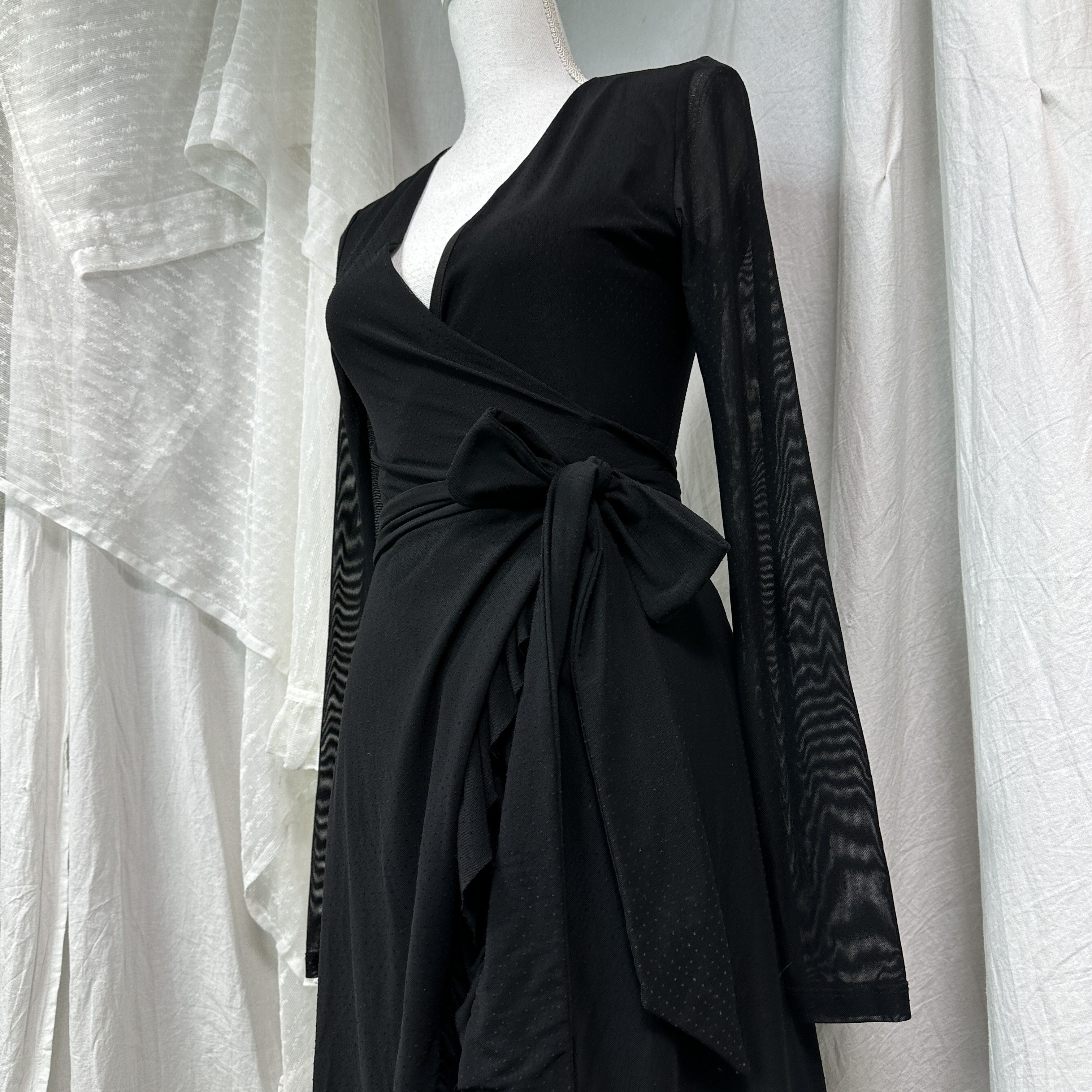 Ganni Vintage Avant Garde Wrapped Mesh Ganni Midi Dress Y2K Size M / US 6-8 / IT 42-44 - 4 Thumbnail