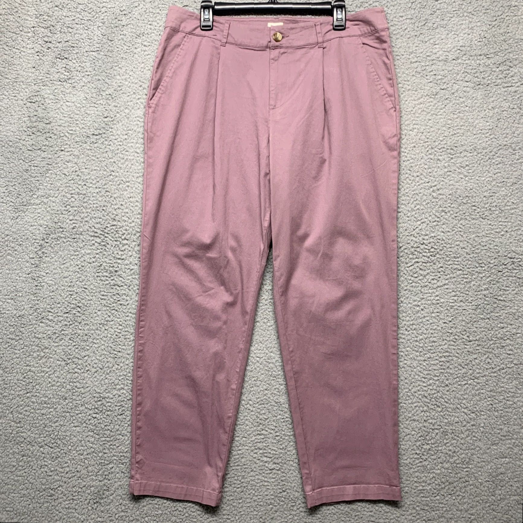 Vintage A New Day Women's Pants Size 16 High-Rise Relaxed Fit Tapered Ankle Lilac NWOT Size 38" / US 16 / IT 52 - 2 Thumbnail