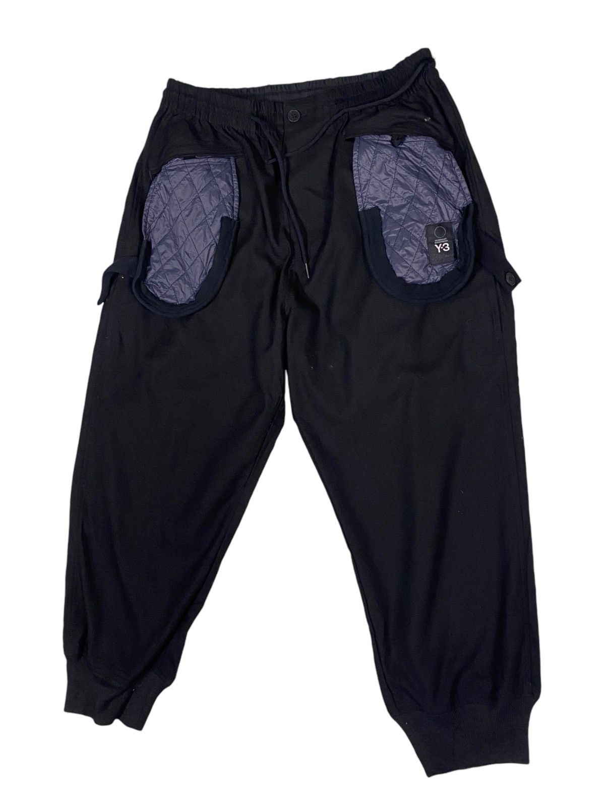 Yohji Yamamoto 💥 YOHJI YAMAMOTO Y3 BLACK JOGGER PANT Size US 33 - 2 Thumbnail