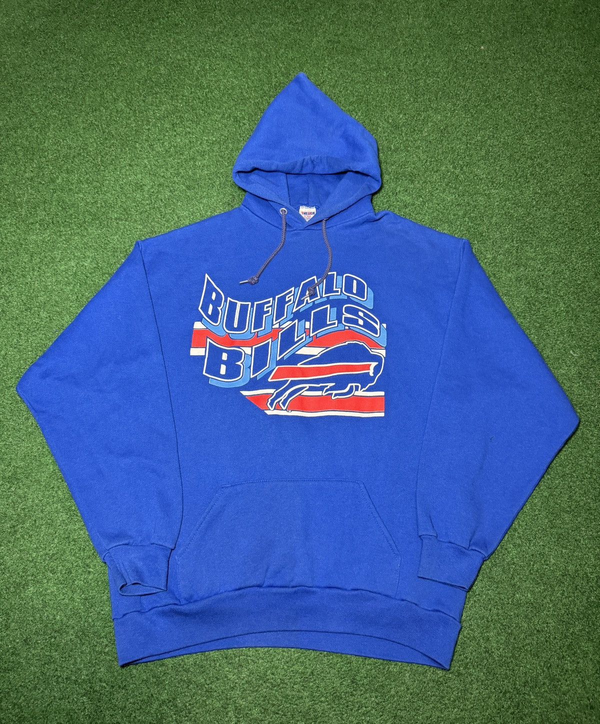 Vintage Vintage 90s Buffalo Bills Trench Made IN BUFFALO RARE Hoodie Size US XL / EU 56 / 4 - 1 Thumbnail