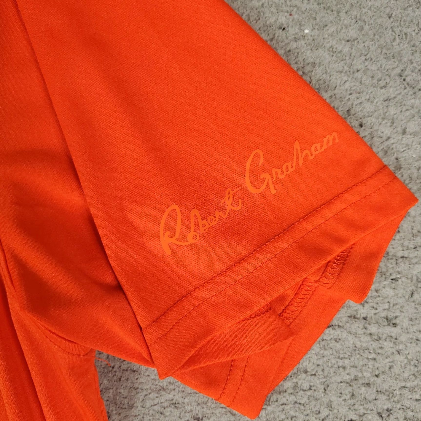 Robert Graham Robert Graham Polo Shirt Mens Large Orange Polyester Golf Short Sleeve Size US L / EU 52-54 / 3 - 3 Thumbnail